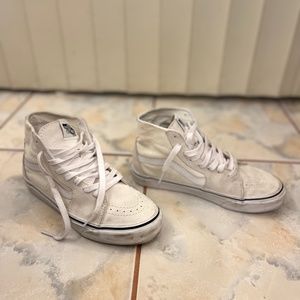 Vans SK8 HI Turtledove/TAN/ WHITE--WOMEN'S SIZE 7.5! US MEN 6.0